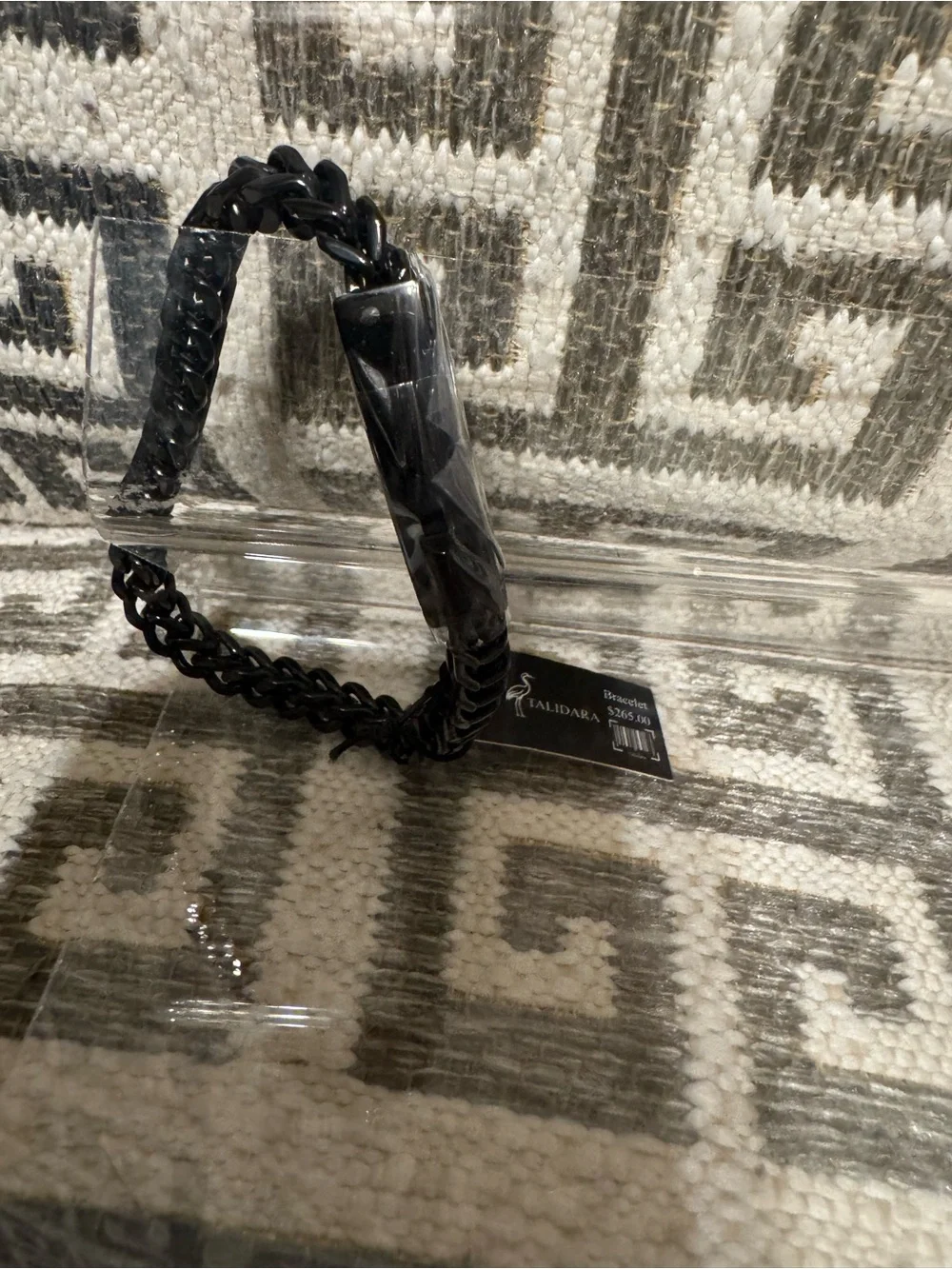 Black Men's Chain ID Bracelet by